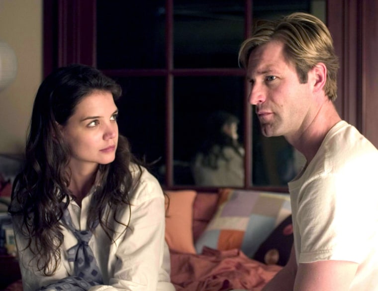 Katie Holmes as Heather Holloway and Aaron Eckhart
as Nick Naylor in director Jason Reitman's Thank You For Smoking, a Fox Searchlight
Pictures release.